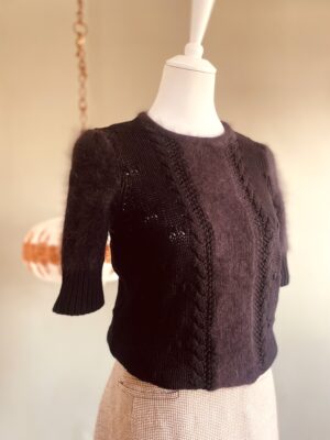 flauschiger Pullover mit Angorawolle von Topshop, XS second hand – Bild 1