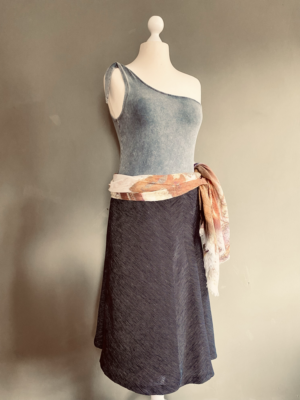 schwingender Leinenrock von Nienhaus, XXL – Bild 3