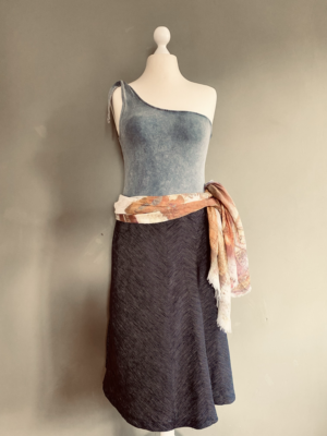 schwingender Leinenrock von Nienhaus, XXL – Bild 2