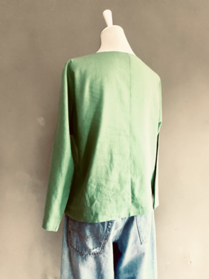 hübsche grüne Bluse, XL – Bild 3