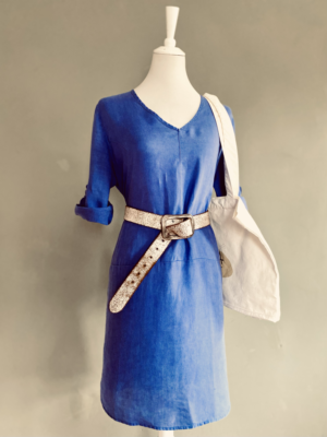 schönes Leinenkleid von pounou, M-L – Bild 4