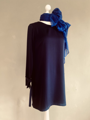 elegantes dunkelblaues Kleid von Sienna, XL – Bild 5