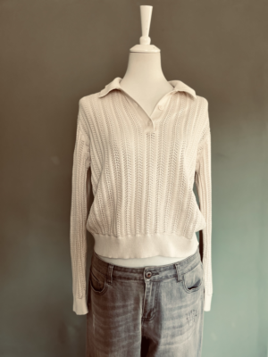 fein gehäkelter Pullover von Comptoir des Cotonniers, L – Bild 4