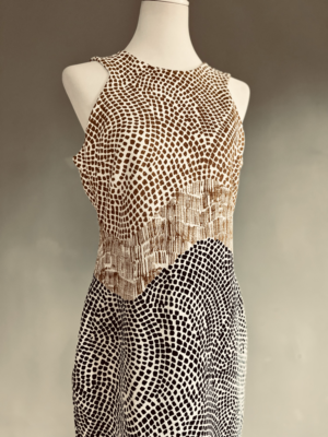 elegant gemustertes Kleid von H&M, L – Bild 4