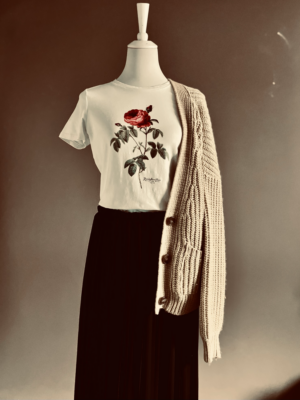 süßes T-Shirt mit Rose von H&M, M – Bild 5