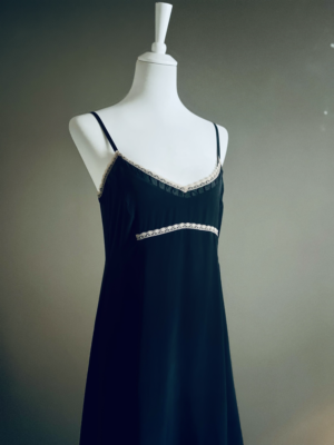 zartes dunkelblaues Seidenkleid von Noa Noa, M – Bild 1