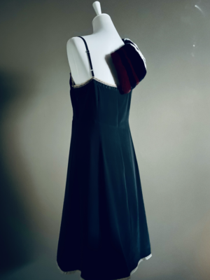 zartes dunkelblaues Seidenkleid von Noa Noa, M – Bild 3