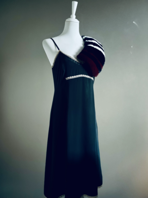 zartes dunkelblaues Seidenkleid von Noa Noa, M – Bild 2