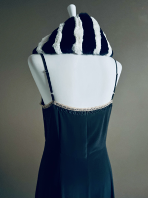 kuscheliger gestreifter Kunstfellkragen – Bild 4