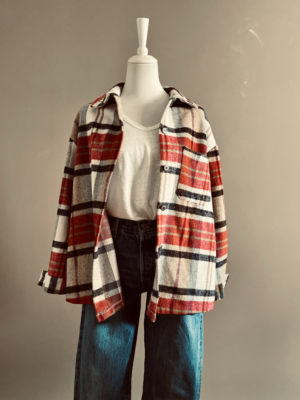 kuschelige Flanelljacke von Amy & Clo, M-L – Bild 3