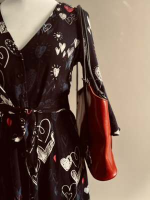 hübsche rote Ledertasche – Bild 3