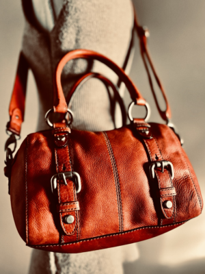 praktische rote Ledertasche von Fossil – Bild 4