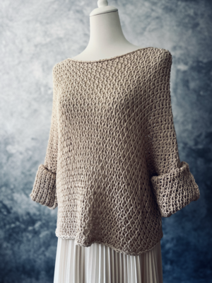 gehäkelter Pullover von Antonelli, XS-M – Bild 3