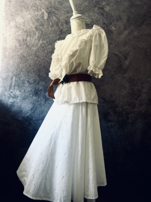 süße weiße Bluse aus Baumwolle Josefine Rudolph, S – Bild 3