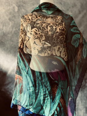 zartes Seidentuch mit Leopard – Bild 4