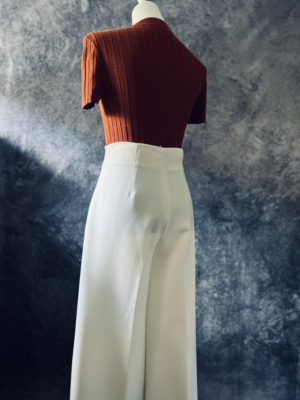 elegante weiße Hose, S – Bild 2