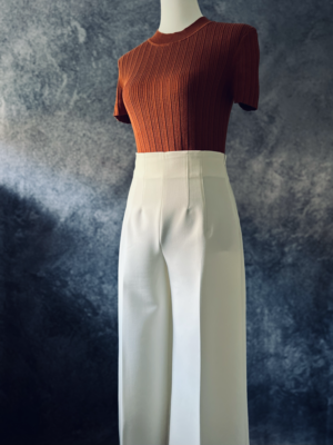 elegante weiße Hose, S – Bild 1