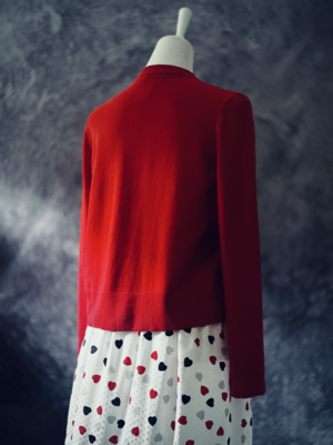 rote Strickjacke von Moschino, M – Bild 4