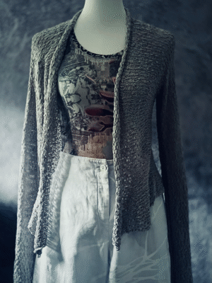 handgefertigte Strickjacke von Esmeralda, S – Bild 3