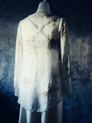 zauberhafte Seidenbluse von Kosmika, S-M – Bild 6