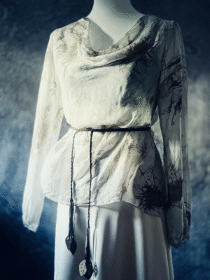 zauberhafte Seidenbluse von Kosmika, S-M – Bild 7