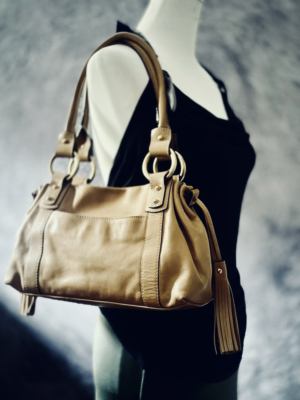 Schöne rehbraune Ledertasche von Abro – Bild 5