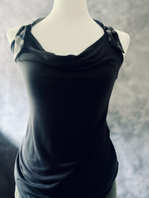 Neckholder-Top mit Seidenband, S-M – Bild 3