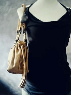 Schöne rehbraune Ledertasche von Abro – Bild 6