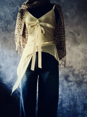 zartes Top aus gelben Chiffon, S – Bild 1