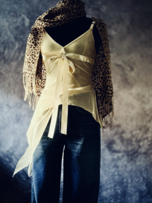 zartes Top aus gelben Chiffon, S – Bild 3