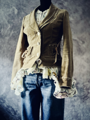 süße Jacke aus weichem Cordsamt, S – Bild 1