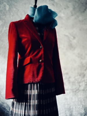 roter Blazer aus weichem Cordsamt von Hilfiger, M – Bild 3