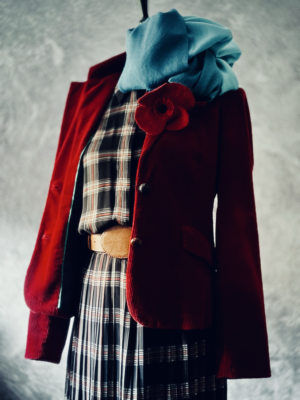 roter Blazer aus weichem Cordsamt von Hilfiger, M – Bild 1
